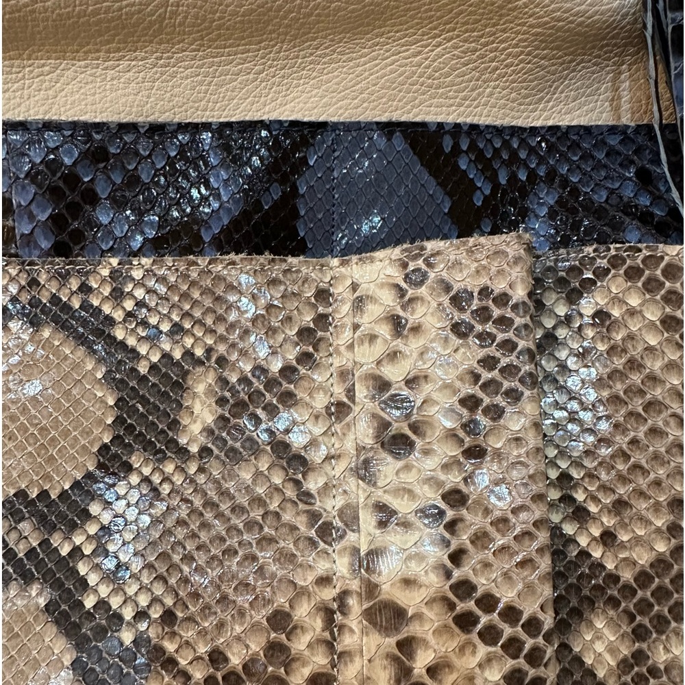 Blu + Baker Large Leather And Python Handbag/Tote - image 6